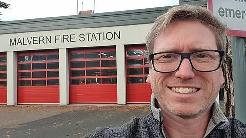 Dan at Malvern Fire Station