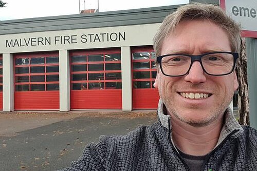 Dan at Malvern Fire Station