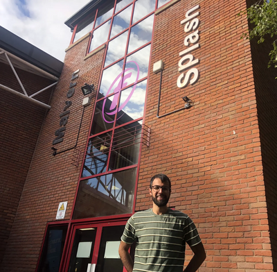 Cllr Kaleem Aksar at the Splash leisure centre